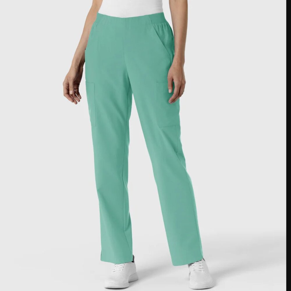 W123 Women's Cargo Utility Scrub Pant LARGE Turquoise NWT